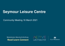 Seymour Leisure Centre update - presentation slides