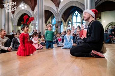 Children in festive hats