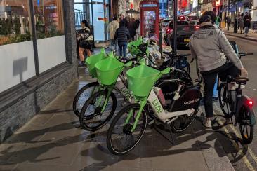 Dockless bikes in Soho