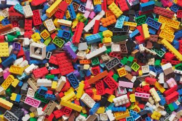 A sea of Lego pieces.