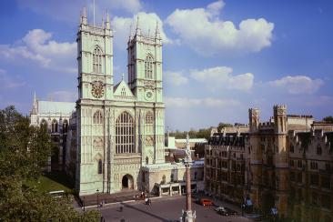 View of the Abbey and West front sanctuary buildings