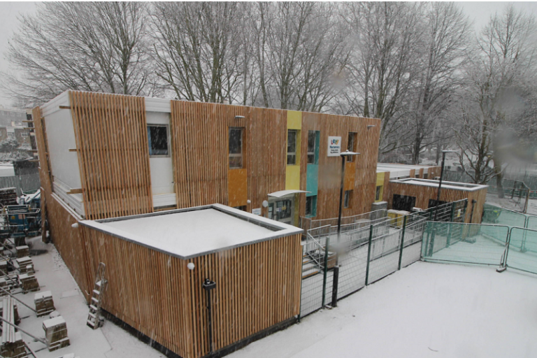 300 Harrow Road nursery covered in snow