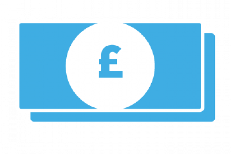 Blue money icon