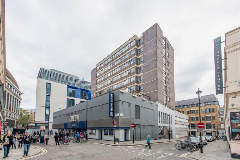 View of Huguenot House and Odeon cinema on Panton Street