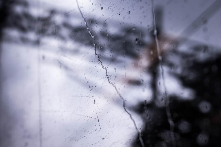 Rain on window