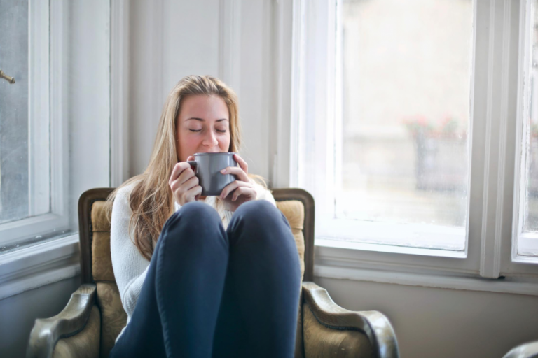 Person having tea