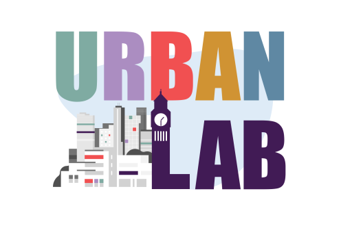 multi-coloured text that reads 'Urban Lab'