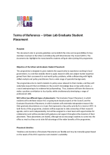 Urban Lab graduate programme terms of reference