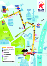 London New Year's Day Parade route map