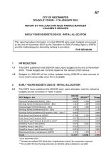 A7 Early Years Budgets 2024-25, 20 January 2024