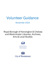 Volunteer guidance for Westminster Libraries and Archives