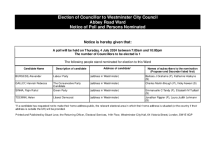 Notice of Poll and Statement of Persons Nominated - Abbey Road Ward