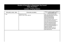 Situation of Polling Places - Abbey Road Ward