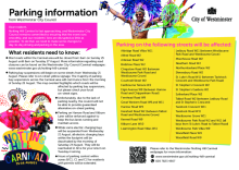 Notting Hill Carnival parking leaflet