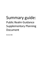 Public Realm SPD summary guide