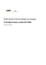 Draft Heads of Terms, 61-63 Elgin Avenue, subject to change