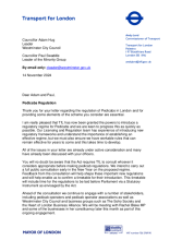 TfL Letter Pedicabs