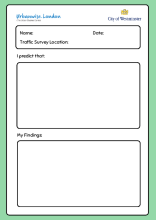 Traffic survey worksheets