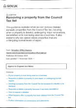 VOA - removing a property from the Council Tax list