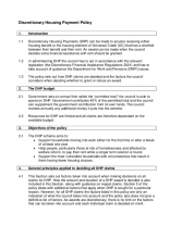 Discretionary Housing Payment policy