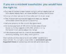 Huguenot House table of relocation options resident leaseholder