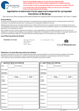 Demolition prior approval form