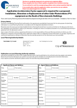 Roof mounted Solar PV non-domestic buildings form