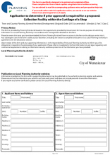 Collection Facility for a shop form