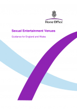 Home Office sexual entertainment venues guidance