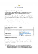 Belgravia neighbourhood area designation notice