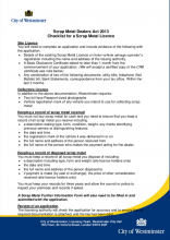 scrap metal checklist