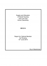 Social housing supply and allocations 2013-2014