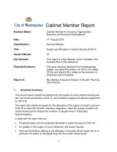 Social housing supply and allocations 2015-2016