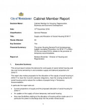 Social housing supply and allocations 2016-2017