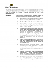 Street trading licence standard conditions