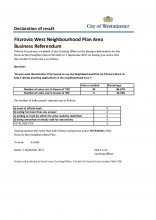 Business Referendum Results - Fitzrovia West Neighbourhood Plan