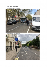 Cycle lane photographs