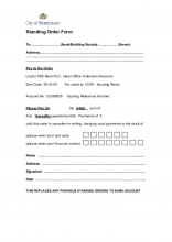 Standing Order form