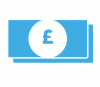 Blue money icon