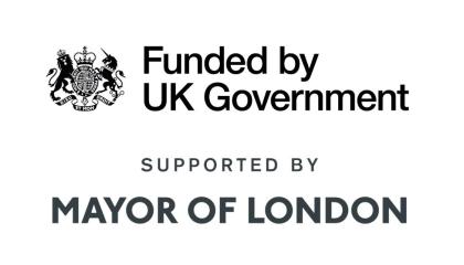 Logos of the Mayor of London and UK Government