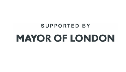 Mayor of London logo which says 'supported Mayor of London'